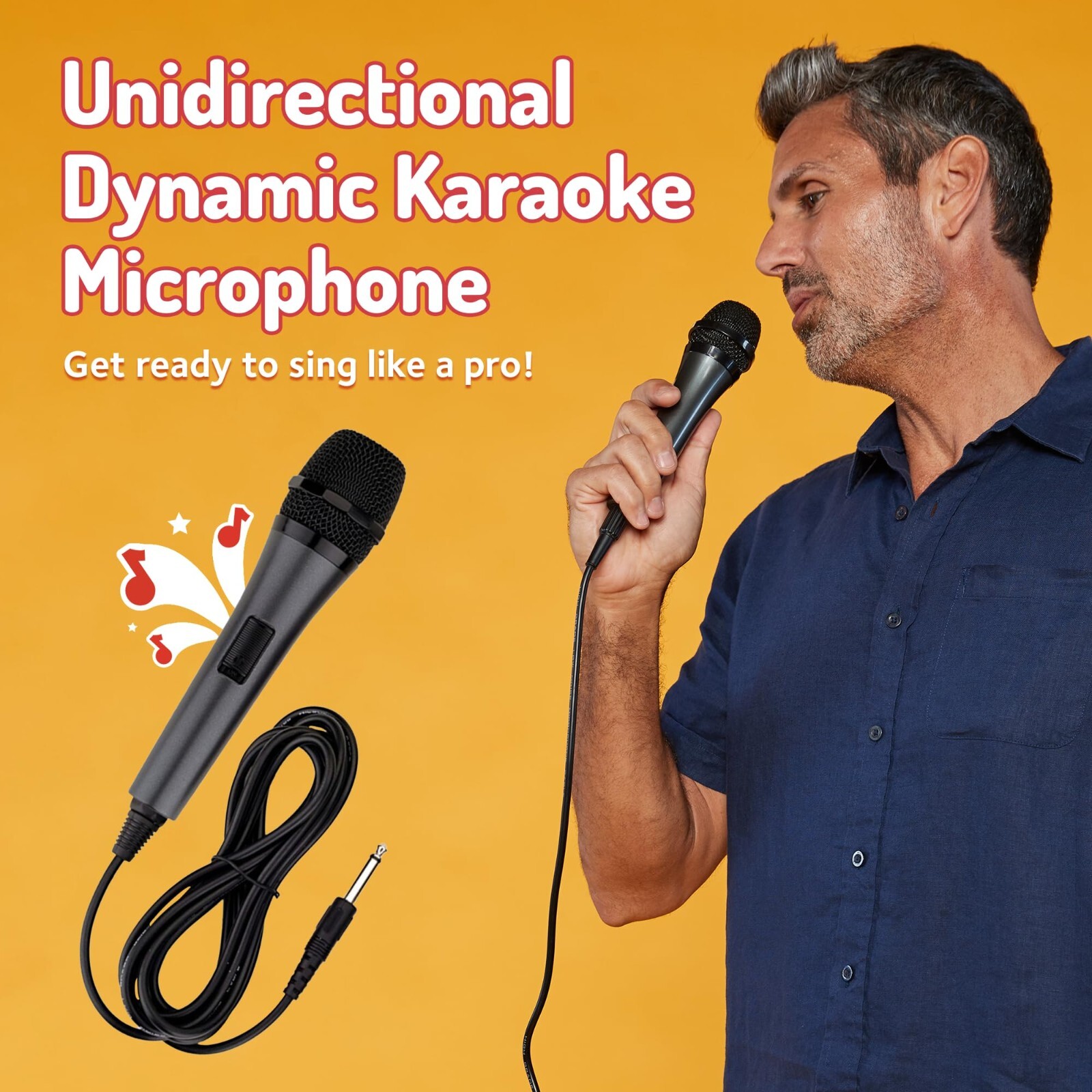 The Singing Machine SMM205 Dynamic Professional Microphone NWT