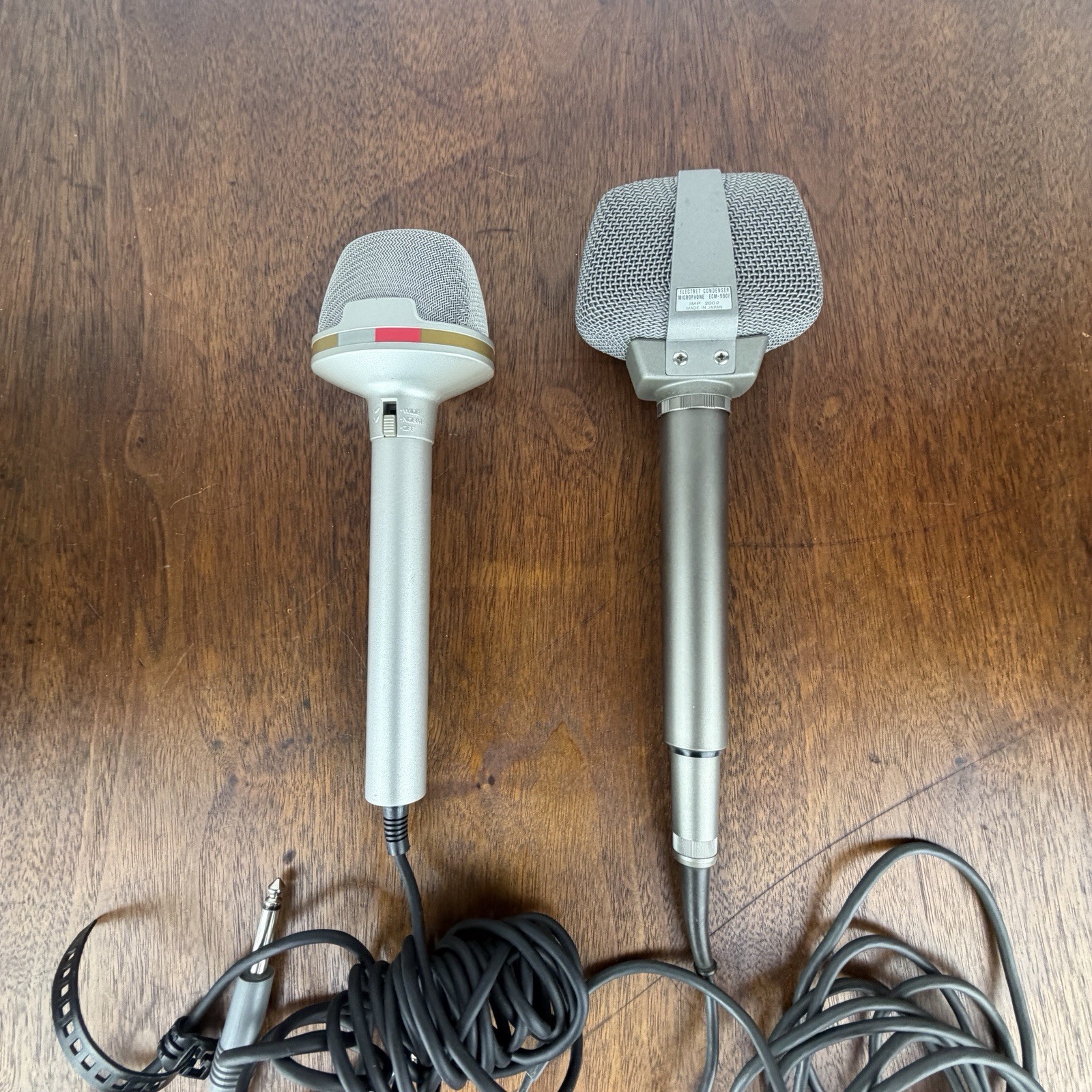Sony And Realistic Electret Condenser Stereo Microphone Lot ECM-990F 33-919A