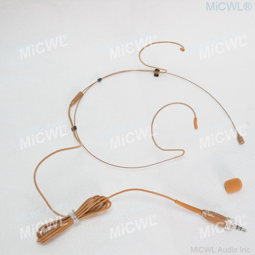 Brown Earset Headset Microphone For Sennheiser Wireless Dark Color Omni