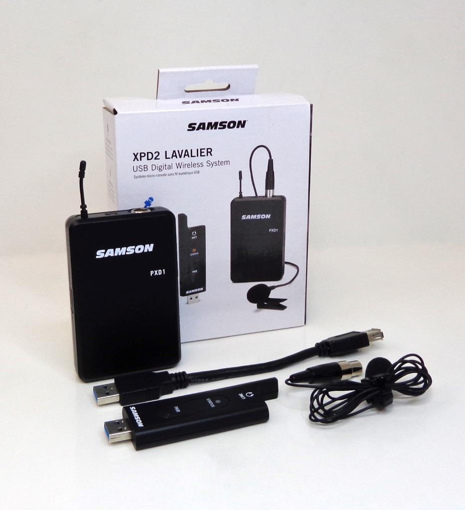 Lot of 2 Samson XPD2 Lavalier USB Digital Wireless Microphone System