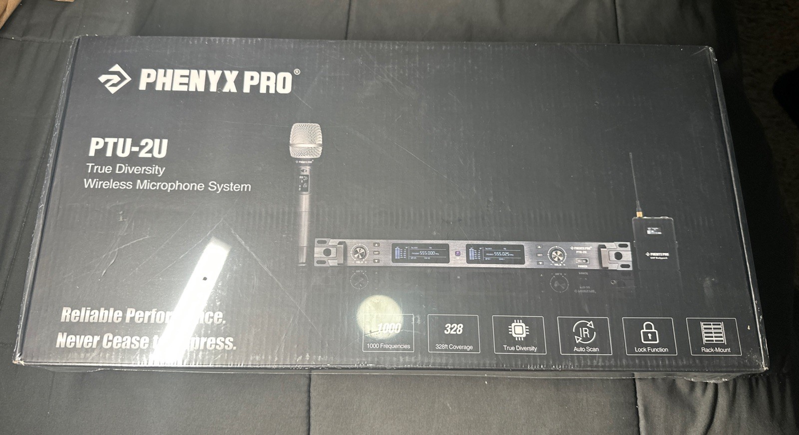 Phenyx Pro PTU-2U-1H1B Wireless Mic System True Diversity Dual Mic Set