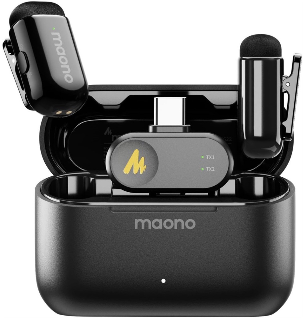 MAONO Wave T1 Mini Wireless Lavalier Microphone for iPhone Android Phone PC, …