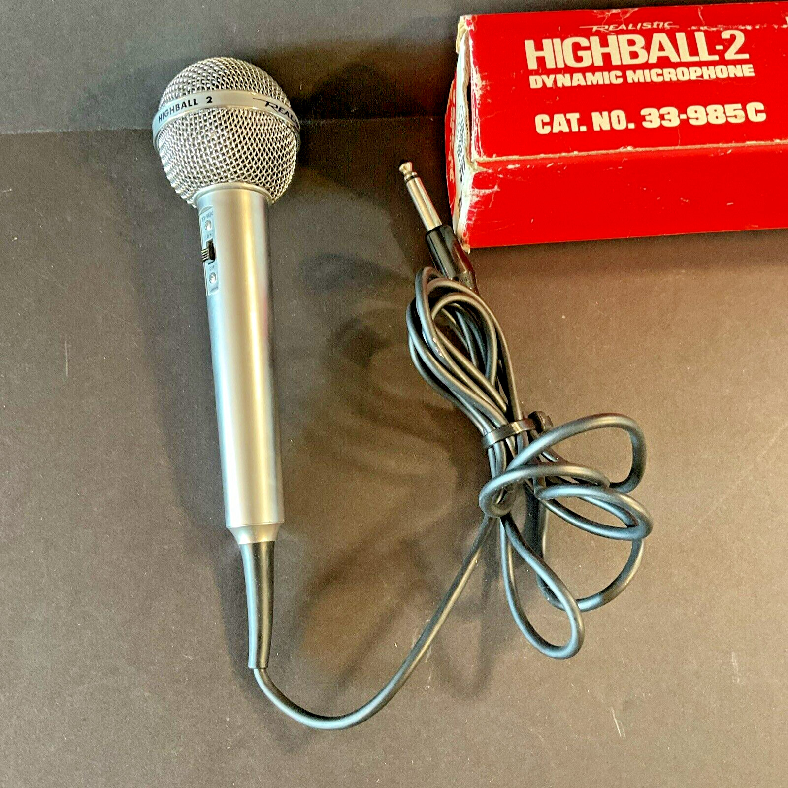Vintage Realistic Highball-2 Dynamic Omnidirectional Microphone No. 33-985 D