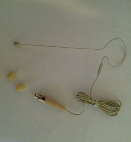 Tan Beige Single Earset Head Mic for Shure Bodypack Wireless System