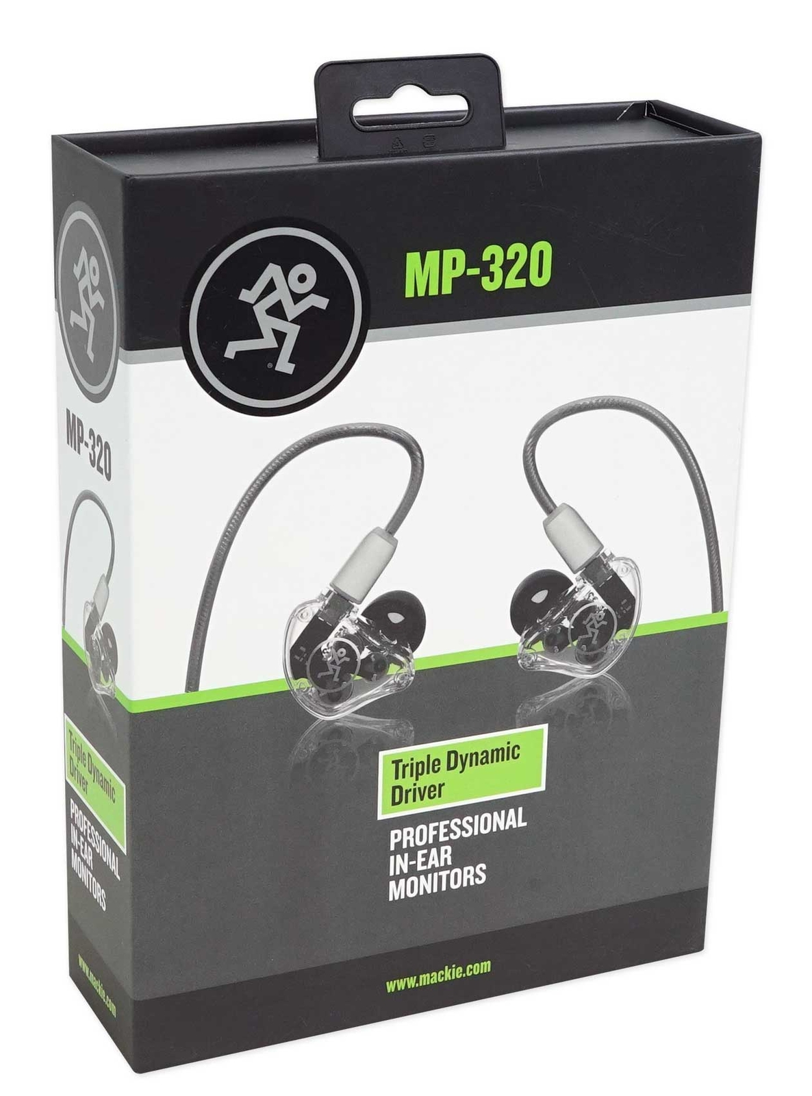 Mackie MP-320 Triple Dynamic Driver Professional In-Ear Monitors+Hard Case