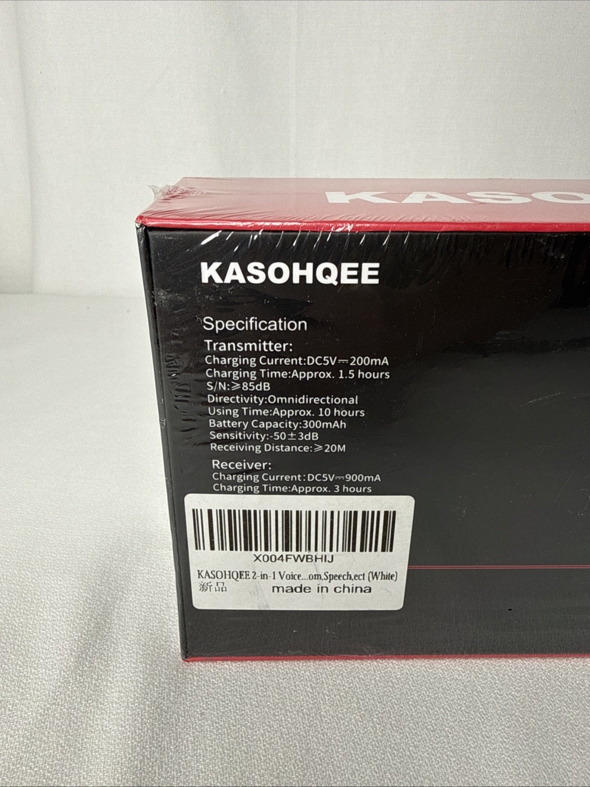 KASOHQEE 2-in-1 Voice Amplifier with Wireless Lavalier Microphone , White