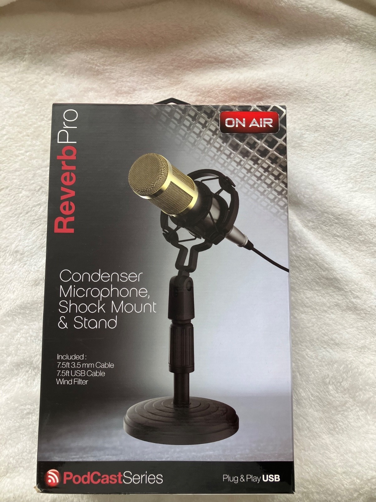 On Air Reverb Pro Condenser Microphone PodCast Series with Stand & Cables NEW