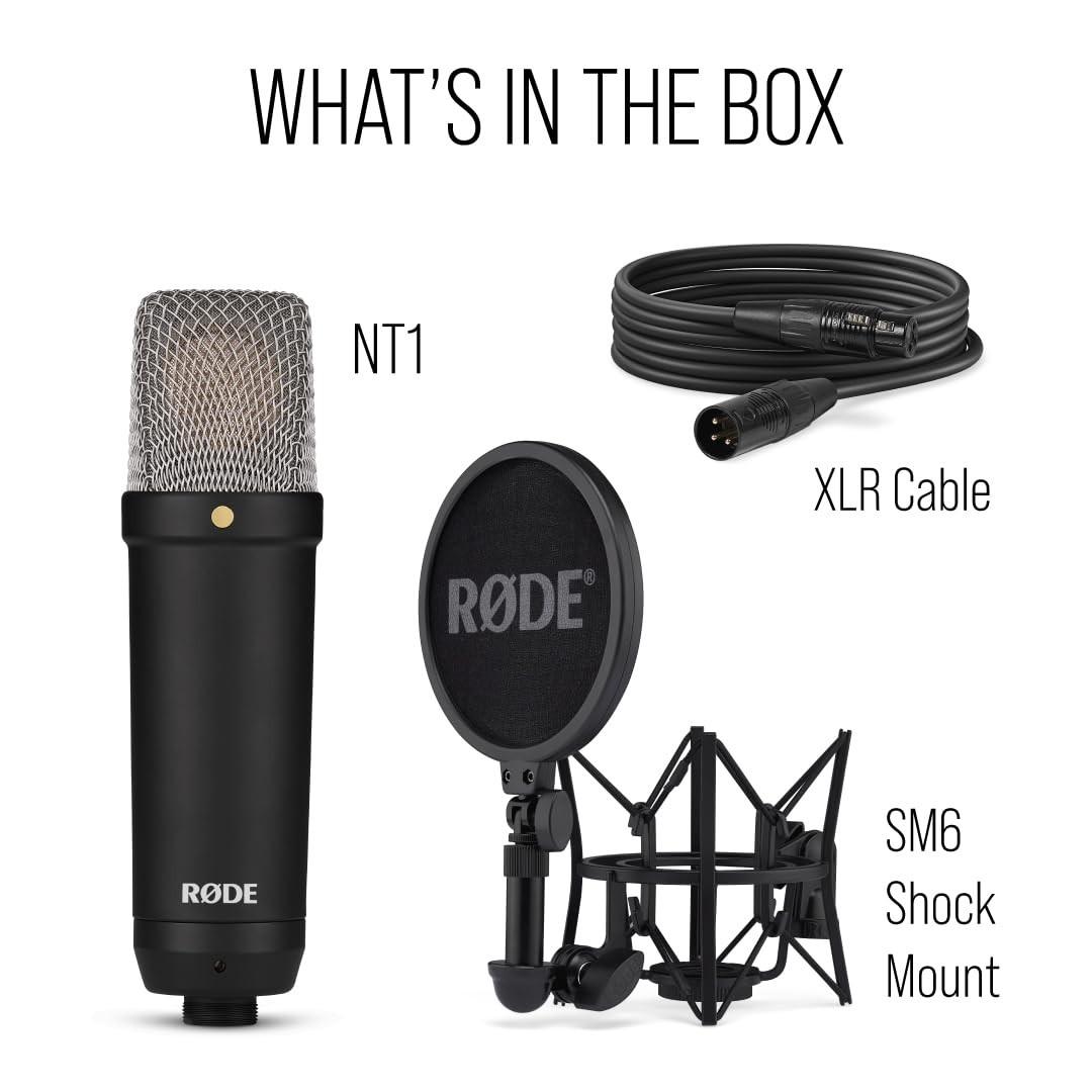 RØDE NT1 Signature Series Large-Diaphragm Condenser 50.608 cm³, Black
