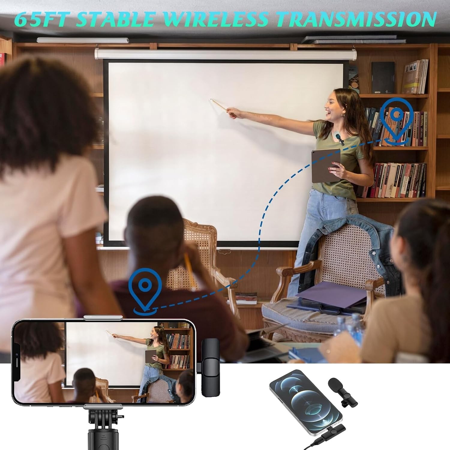 Rechargeable Wireless Lavalier Mic for Content Creators – Perfect for TikTok