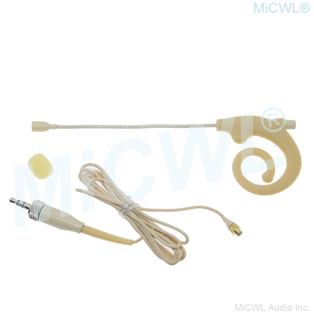 Snail ear Hook Headset Microphone for Sennheiser Detachable 3.5mm Stereo Lock