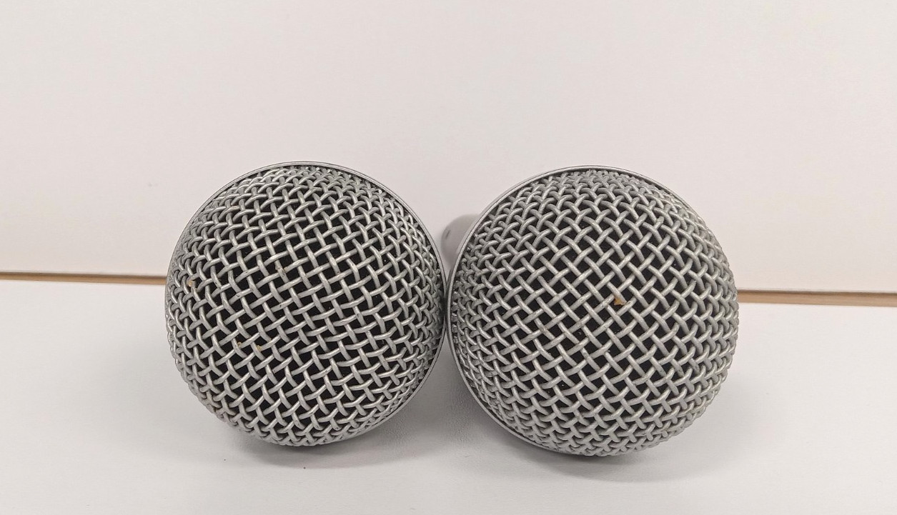 Lot of 2 Shure PG48 Microphones w/ Cables – Tested, Fully Functional! F/S!