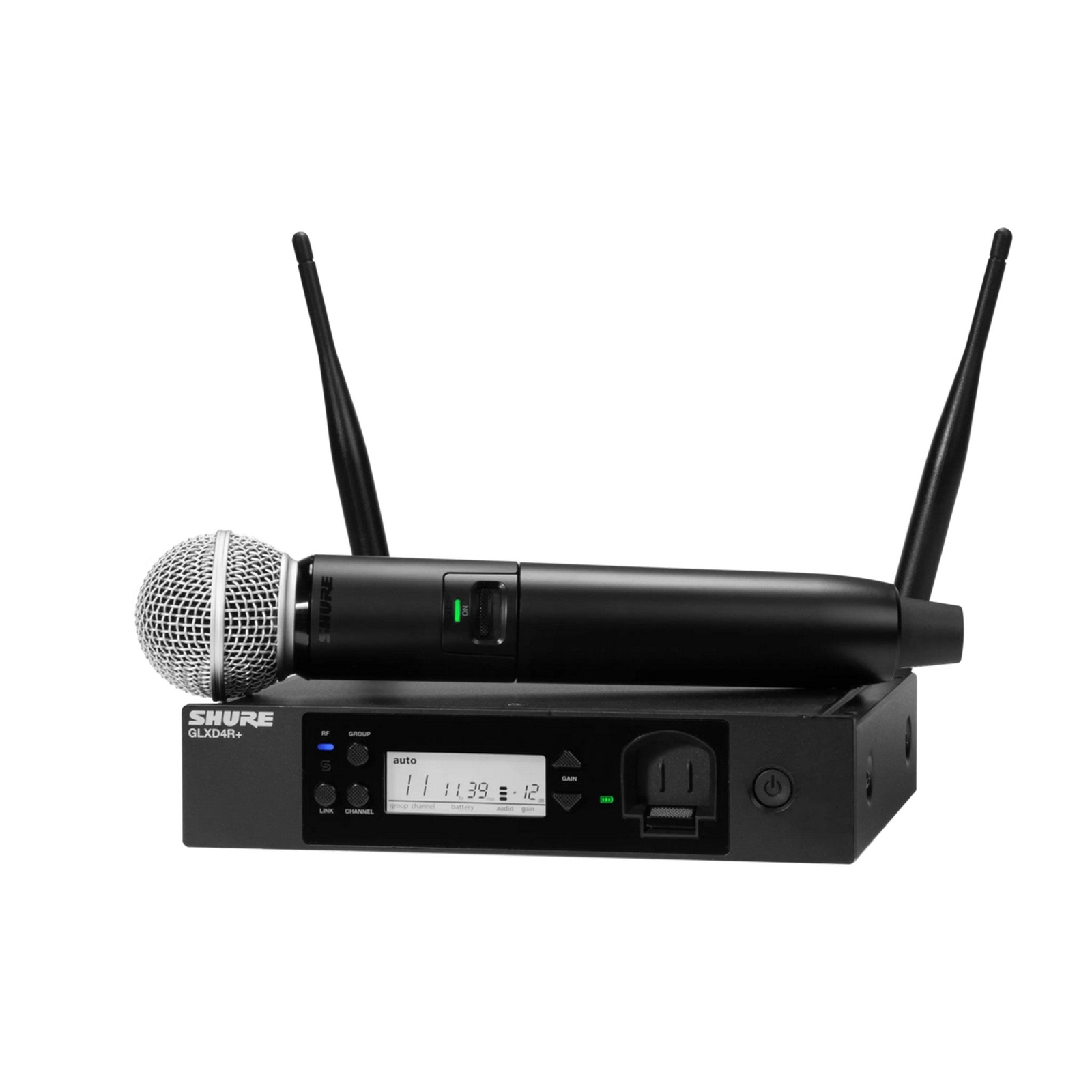 Shure GLXD24R+/SM58 Digital Wireless Microphone Rack System, Z3 2.4, 5.8 GHz