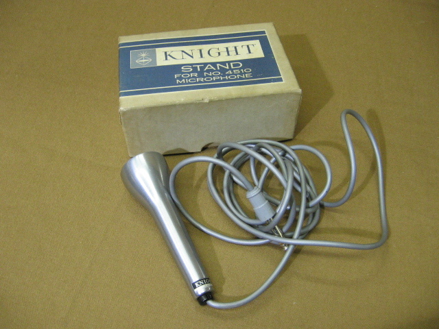 Scarce Knight 4510 Microphone Excellent Condition With Cord Tested w/ Box