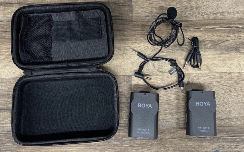 Wireless Lavalier Microphone System BOYA BY-WM4 PRO 2.4GHz Video Mic Transmitter