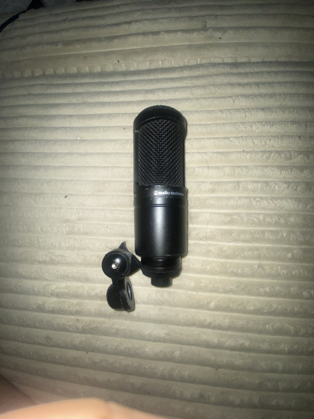 Audio-Technica AT2020 Cardioid Condenser Wired Mic Black Stand Mount Studio