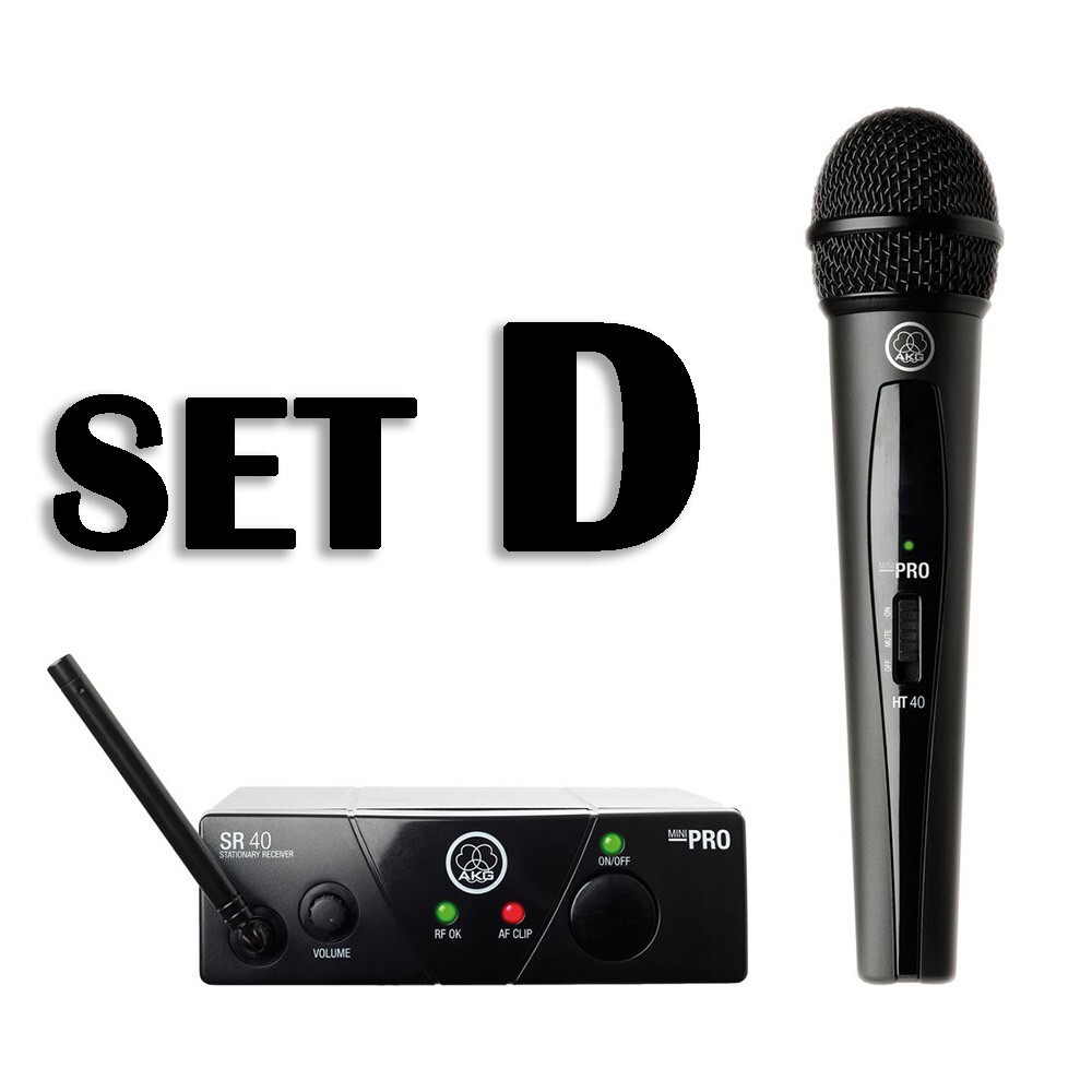 AKG 3347X00140 Mini Vocal Set Mic Wireless Microphone System SET D US25