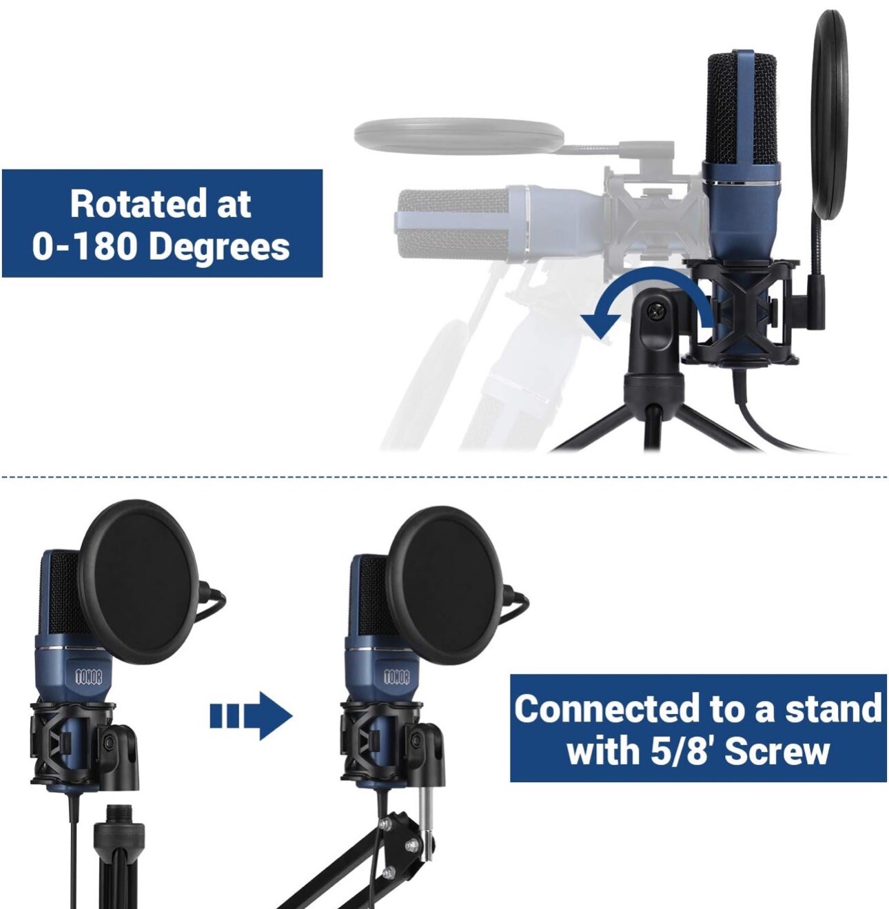 Tonor USB Condenser Microphone, Computer Cardioid