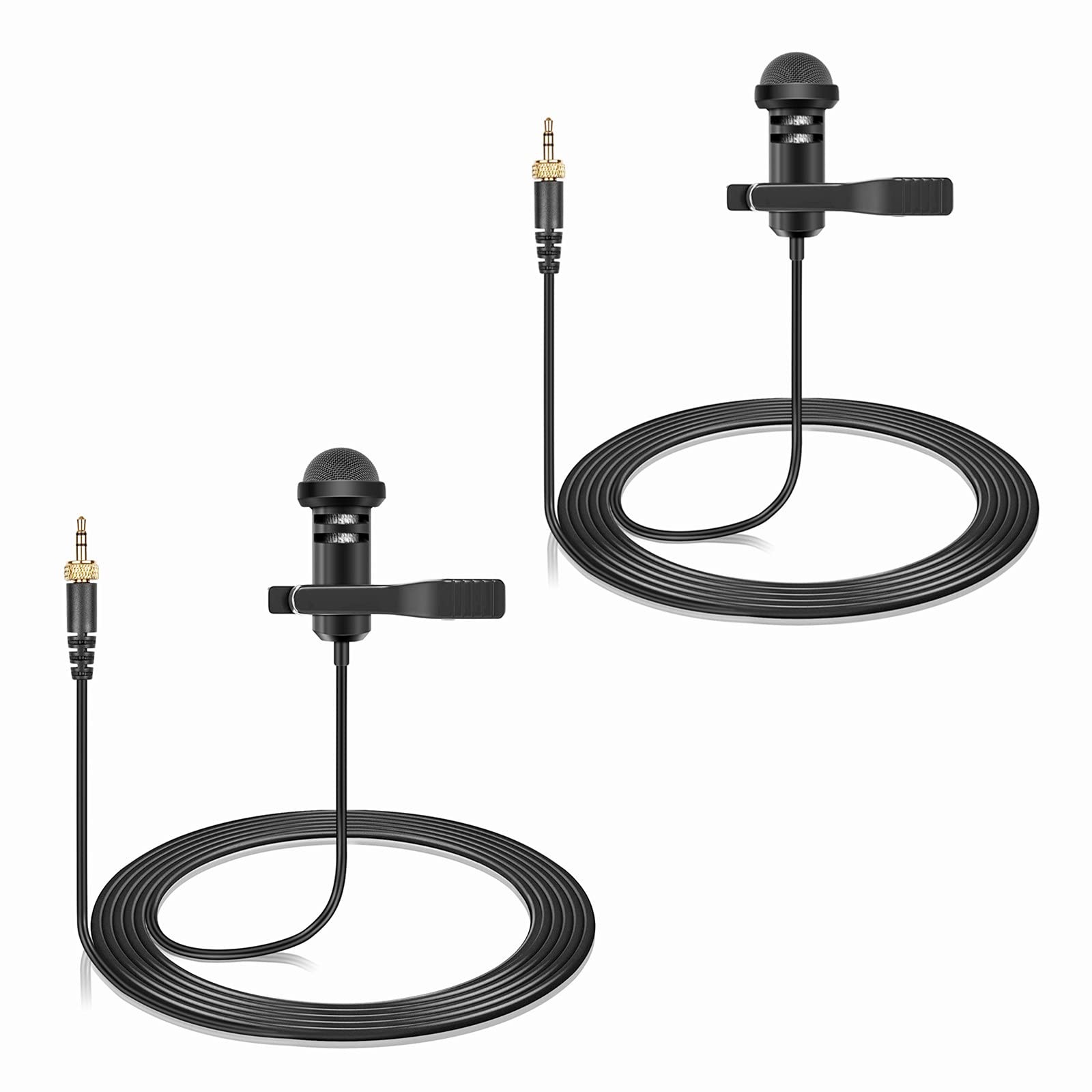 2-Pack Lavalier Lapel Microphone Compatible with Sennheiser Wireless System B…