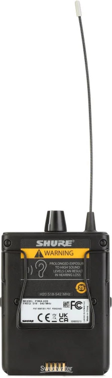 Shure P3RA Wireless Bodypack Receiver – H20 Band