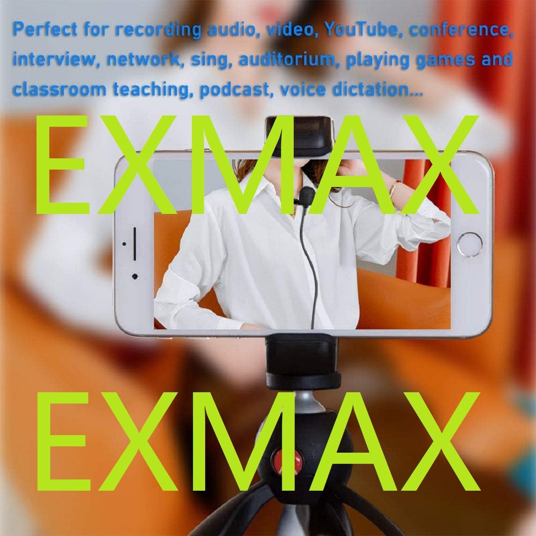 EXMAX® lavalier Lapel 1/8”(3.5mm) Jack Microphone for Voice Amplifier,Speakers
