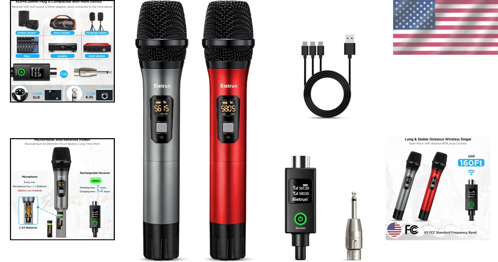 Plug and Play XLR Wireless Microphone Set – Perfect for Weddings & Parties