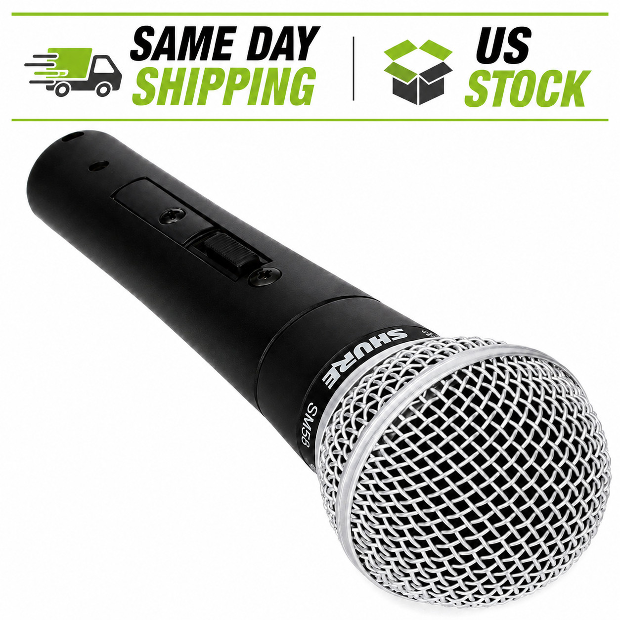 Shure SM58S Cardioid Dynamic Vocal Microphone with On/Off Switch