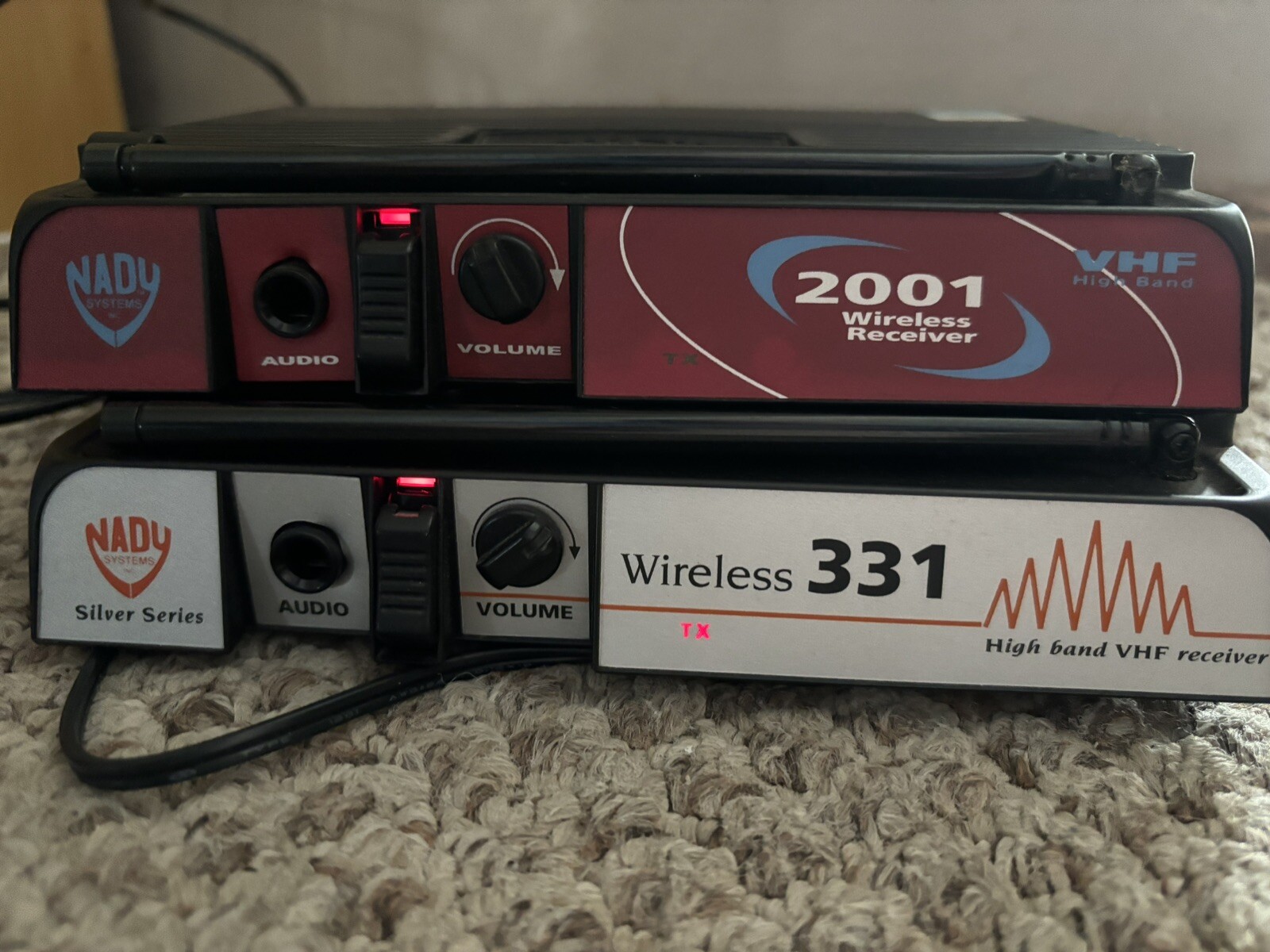 Nady Wireless Receiver High Band VHF 331 & 2001 With Microphones HT-12 HT-3