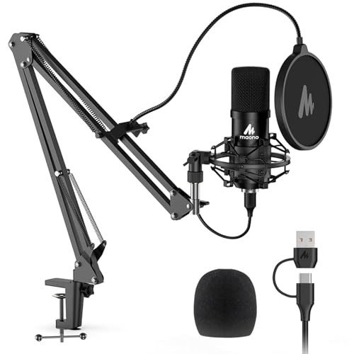 USB Microphone, MAONO 192KHZ/24Bit Plug & Play