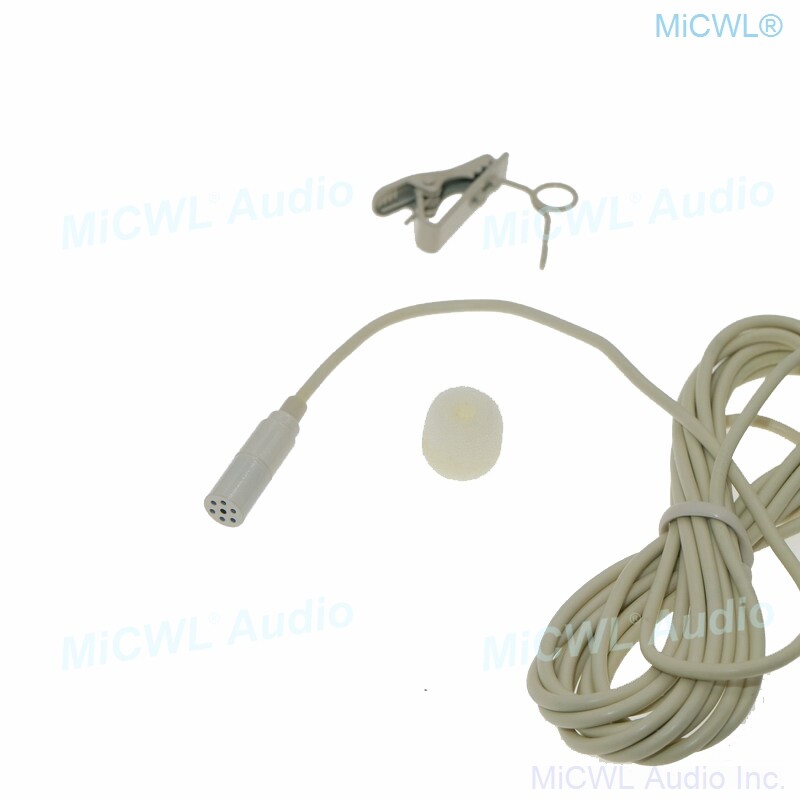 Beige ME Lavalier Microphone for Shure UR1 SLX PGX Wireless Tie Clip Lapel Mic