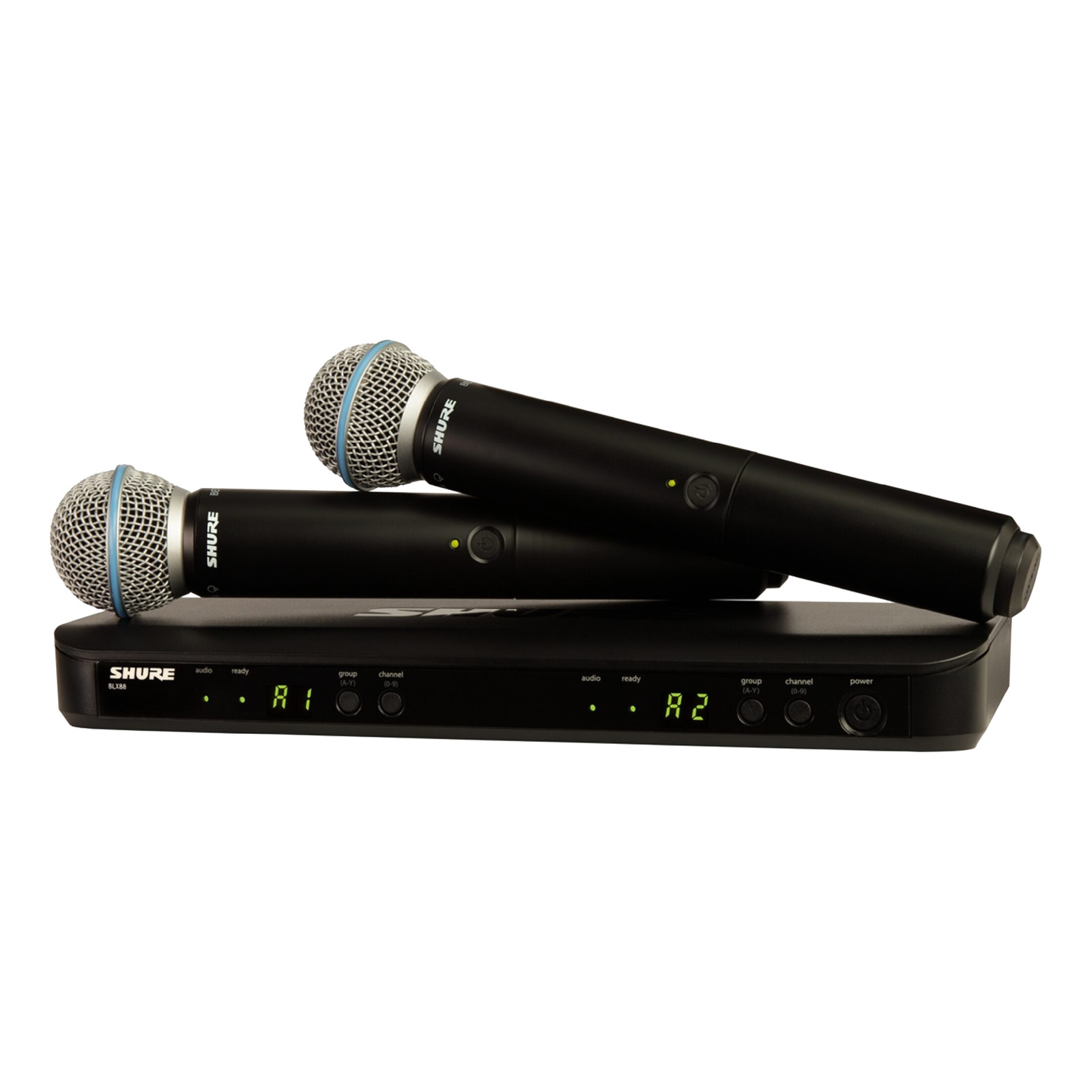Shure BLX288/Beta58 Wireless Handheld Microphones (H9)