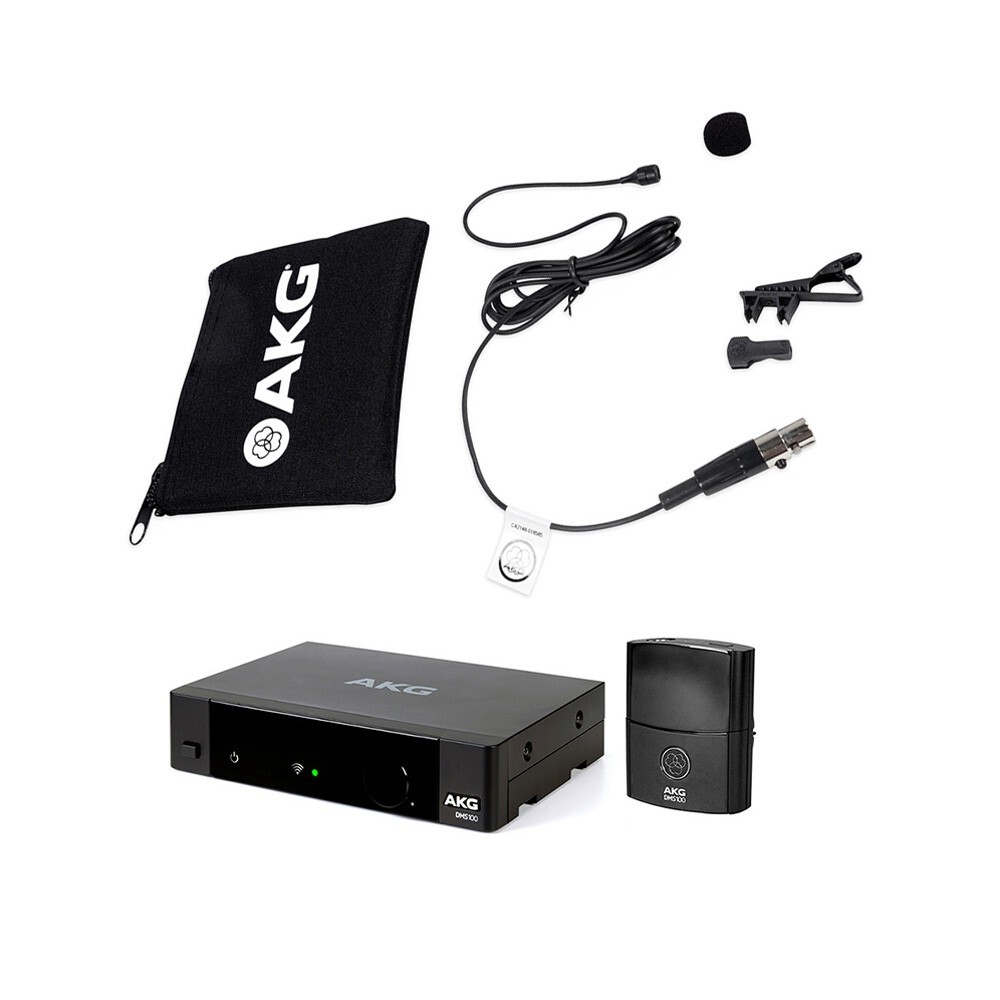 AKG Omni-Directional Lavalier Lav Condenser Mic Digital Wireless Microphone Set