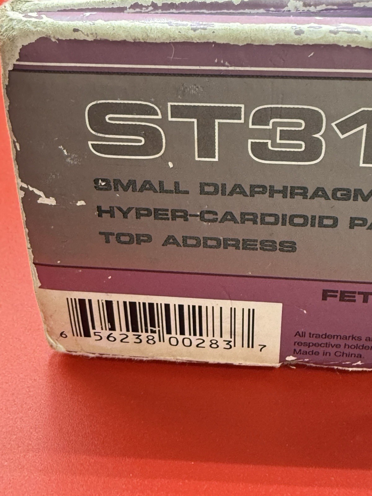 Sterling Audio ST31 Microphone Small Diaphragm FET Condenser Mic J3