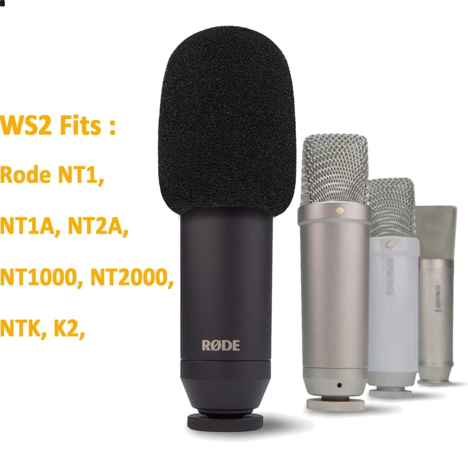 WS2 Microphone Pop Filter/Windscreen Compatible with Rode NT1-A, Procaster, p…