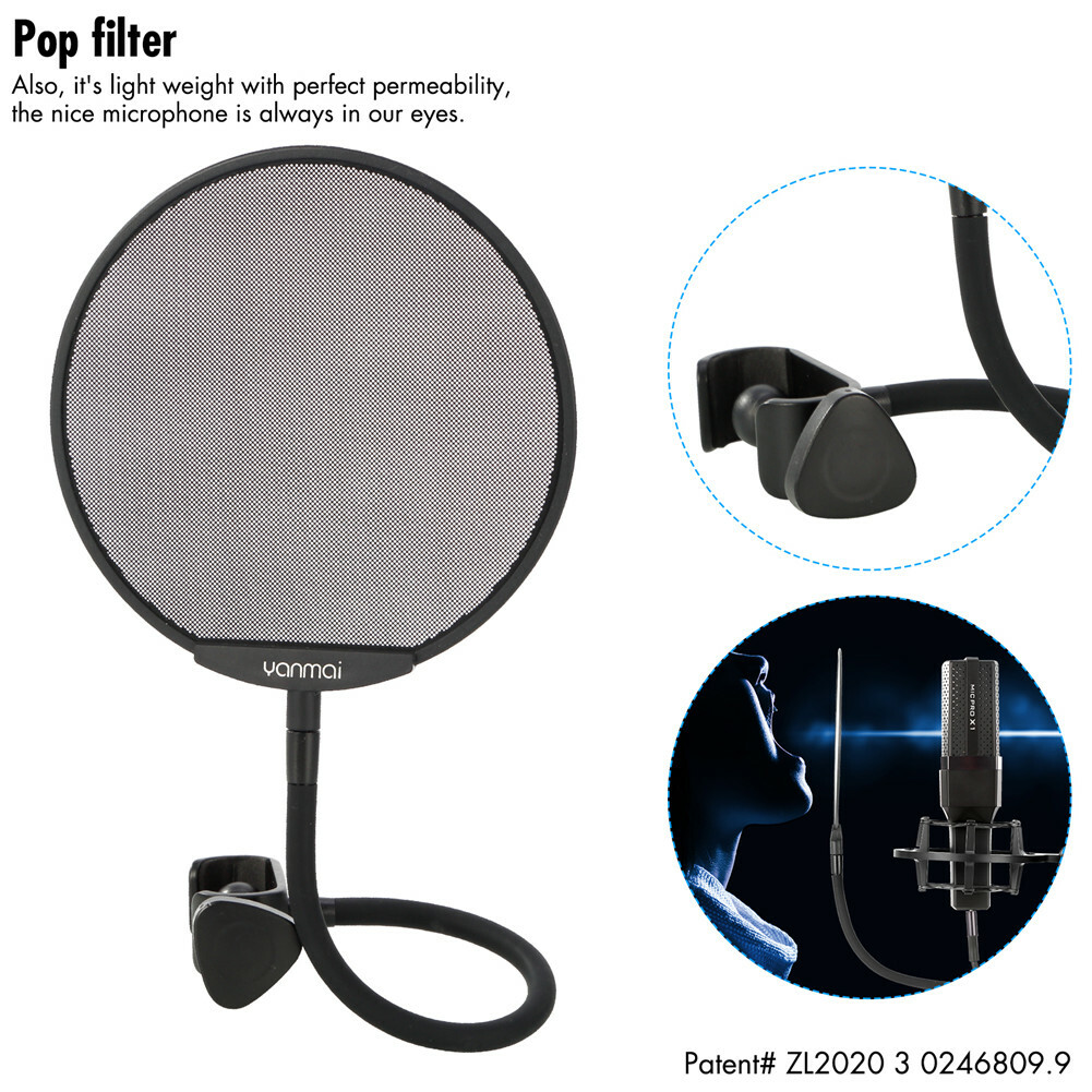USB Condenser Microphone PC Laptop Desktop Gaming Mic for Streaming Podcast