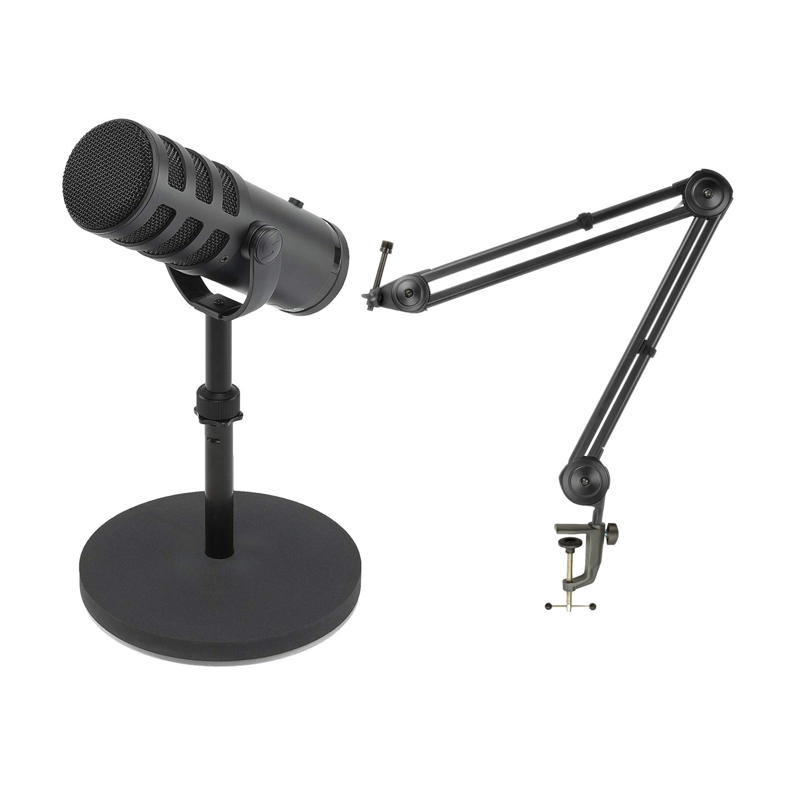 Samson Q9U XLR/USB Dynamic Broadcast Microphone with Desktop Boom Arm Stand