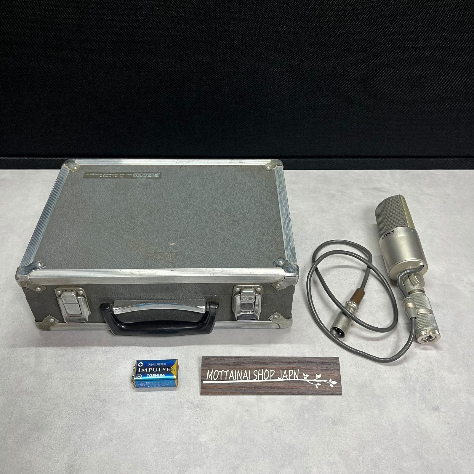 Sony ECM-56P Cardioid Condenser Microphone w/Carrying Case Work Tested Good!!