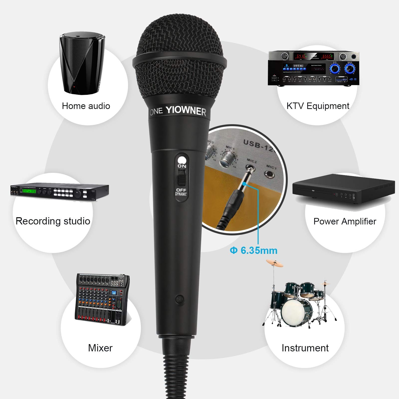 Wired Microphone, Karaoke Handheld Microphone for Singing, Mic Karaoke with 2…