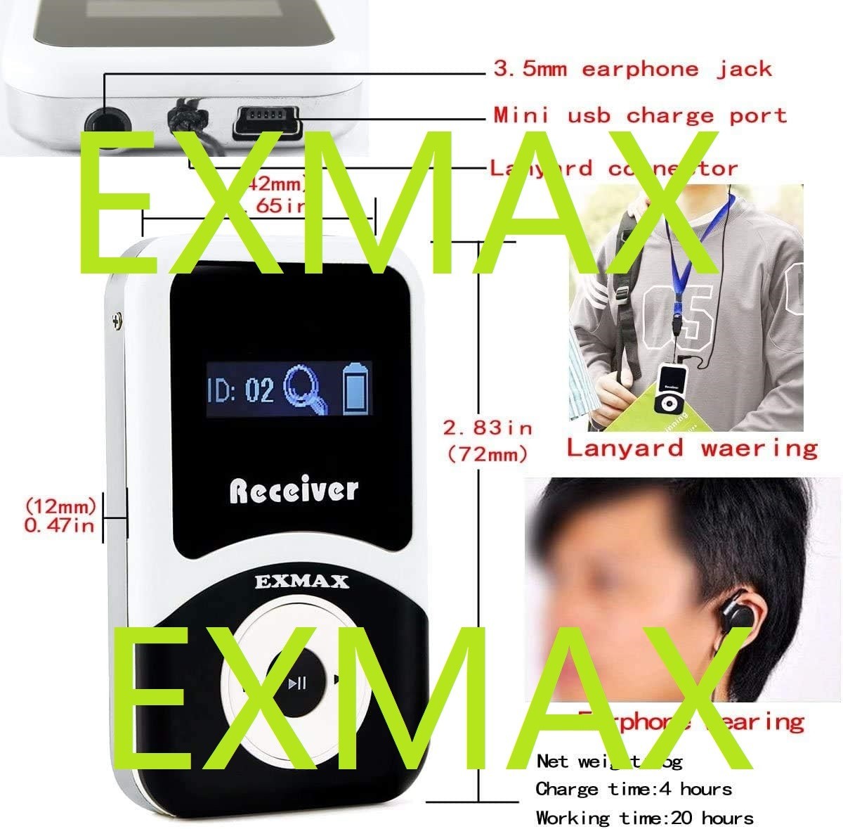 EXMAX System Tour Guide Solutions for Social Distancing at Work ATG-100T 195MHz