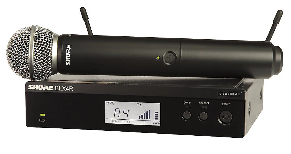 Shure BLX24R/SM58 Rack mountable Wireless System w/SM58 Handheld Vocal Mic