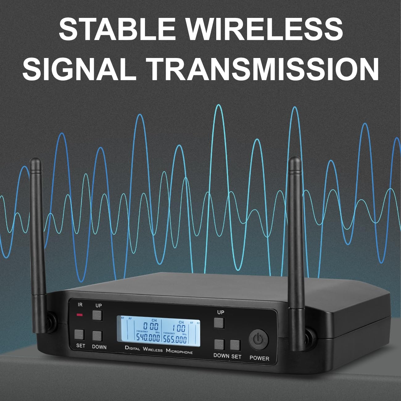 Dual Wireless Microphone System for Karaoke & Church UHF Handheld Mics with R…