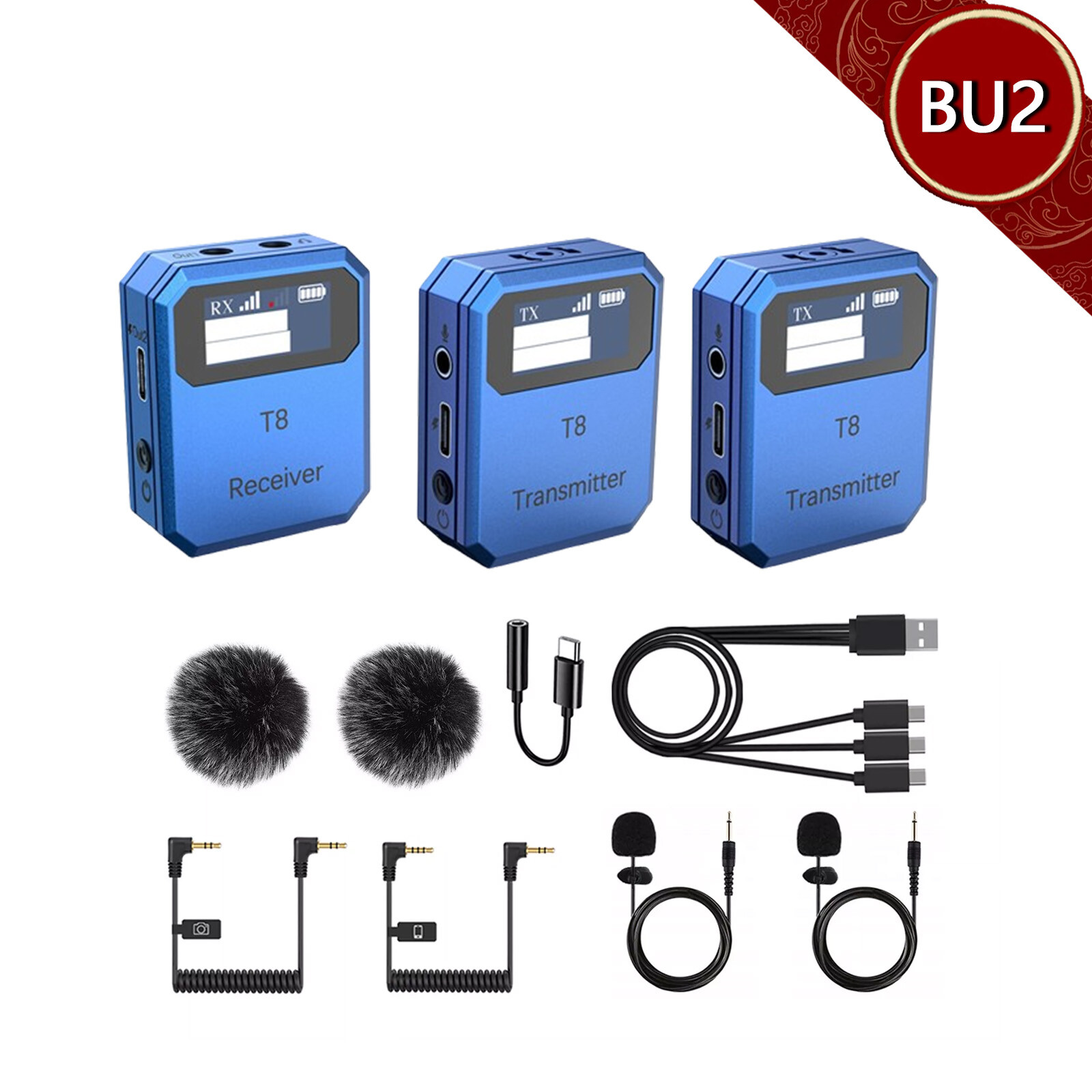 Wireless Lavalier Microphone System Lapel Mic for DSLR Camera Tablet Phone Vloph