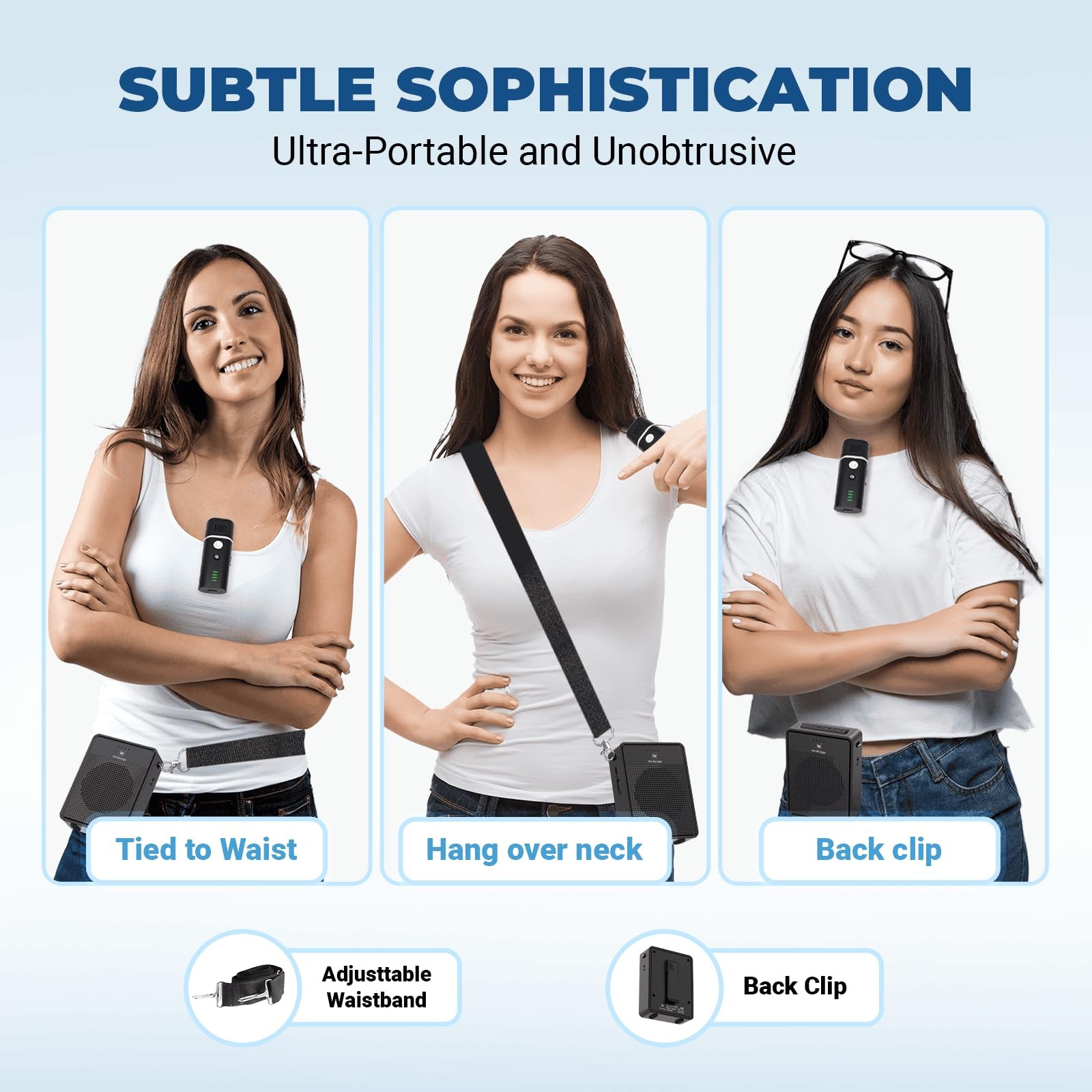 Wireless Voice Amplifier with Bluetooth Lavalier Microphone, Professional Noi…