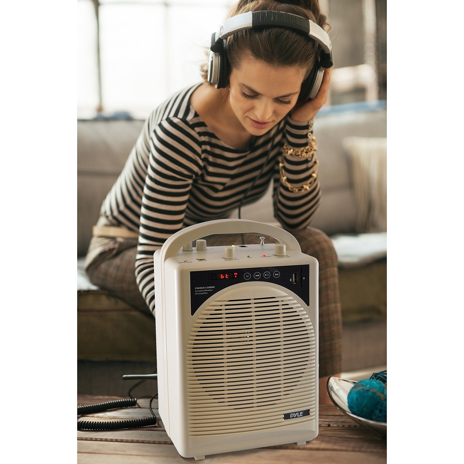 PYLE-PRO Upgraded Professional Portable PA System, Amplifier With Built-in…