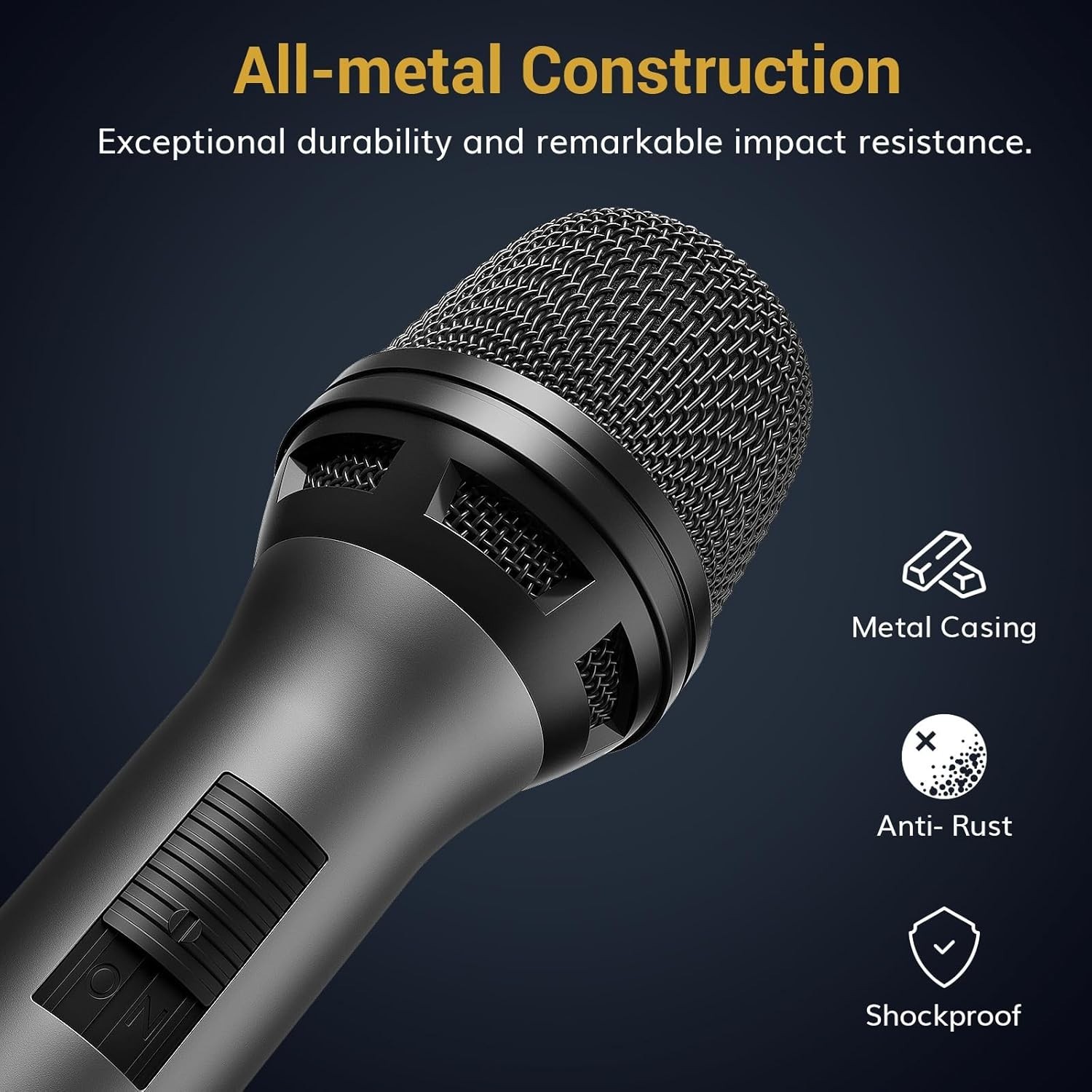 Versatile Dynamic Microphone with 450 cm Cable – Perfect for Karaoke & Speakers