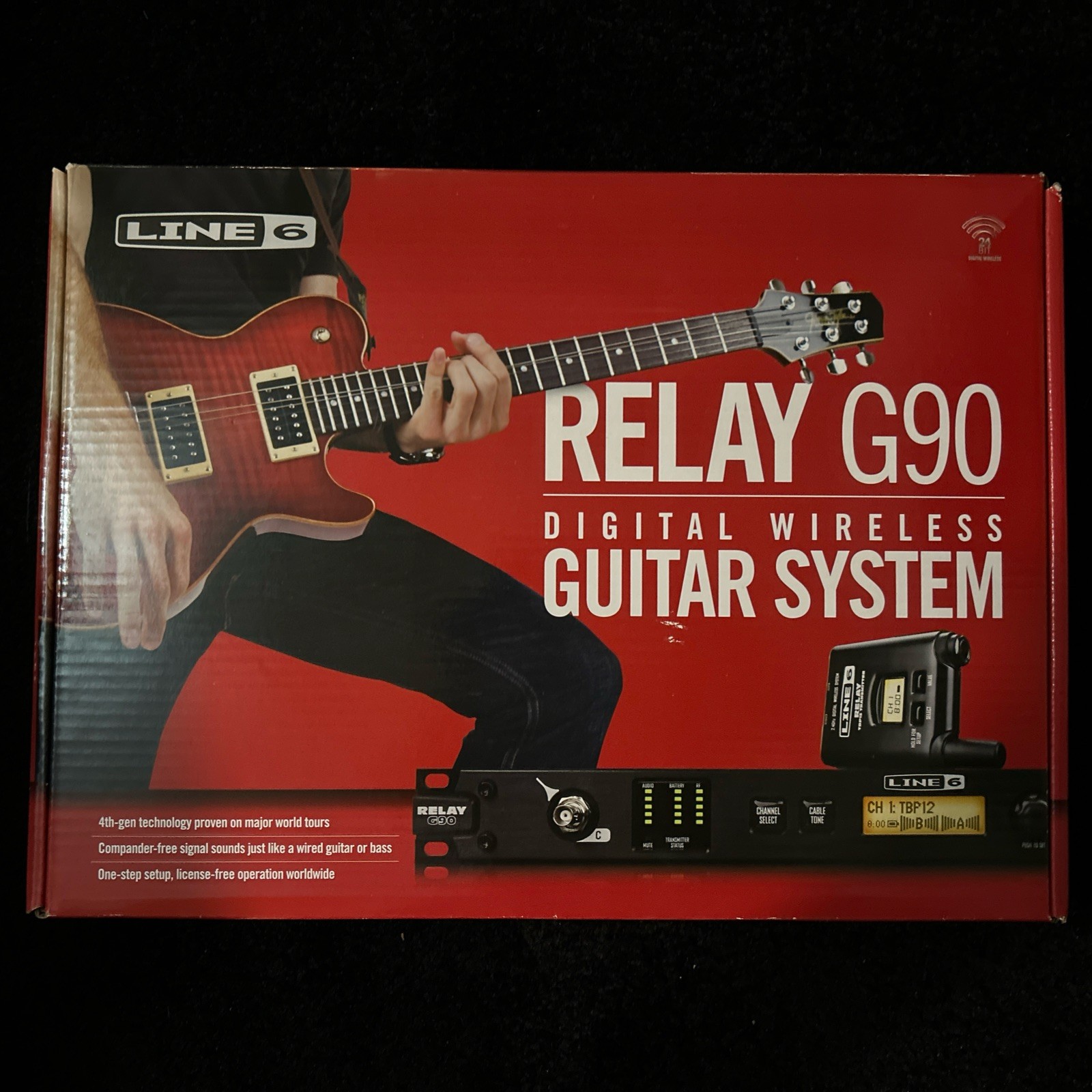 Line 6 Relay G90 Rackmount Digital Wireless Guitar System – Black Brand New