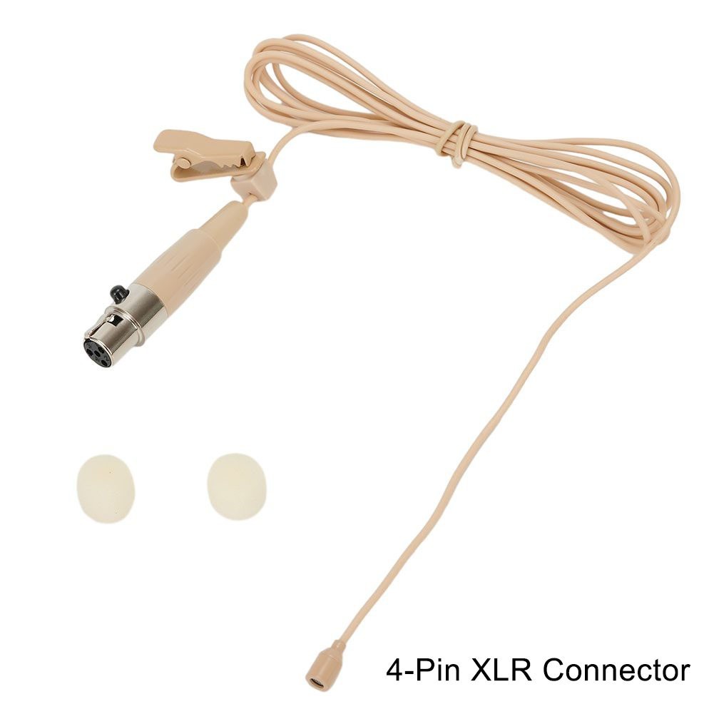 Lavalier Lapel Mic Microphone 3-Pin 3.5mm 4-Pin XLR Cardioid Lapel Clip