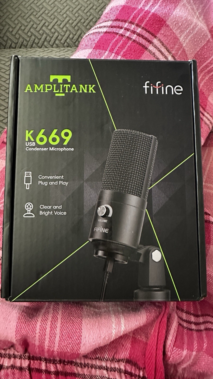 FIFINE K669s USB Condenser Mic for Blog/Stream/Video – Mac/Windows – Black