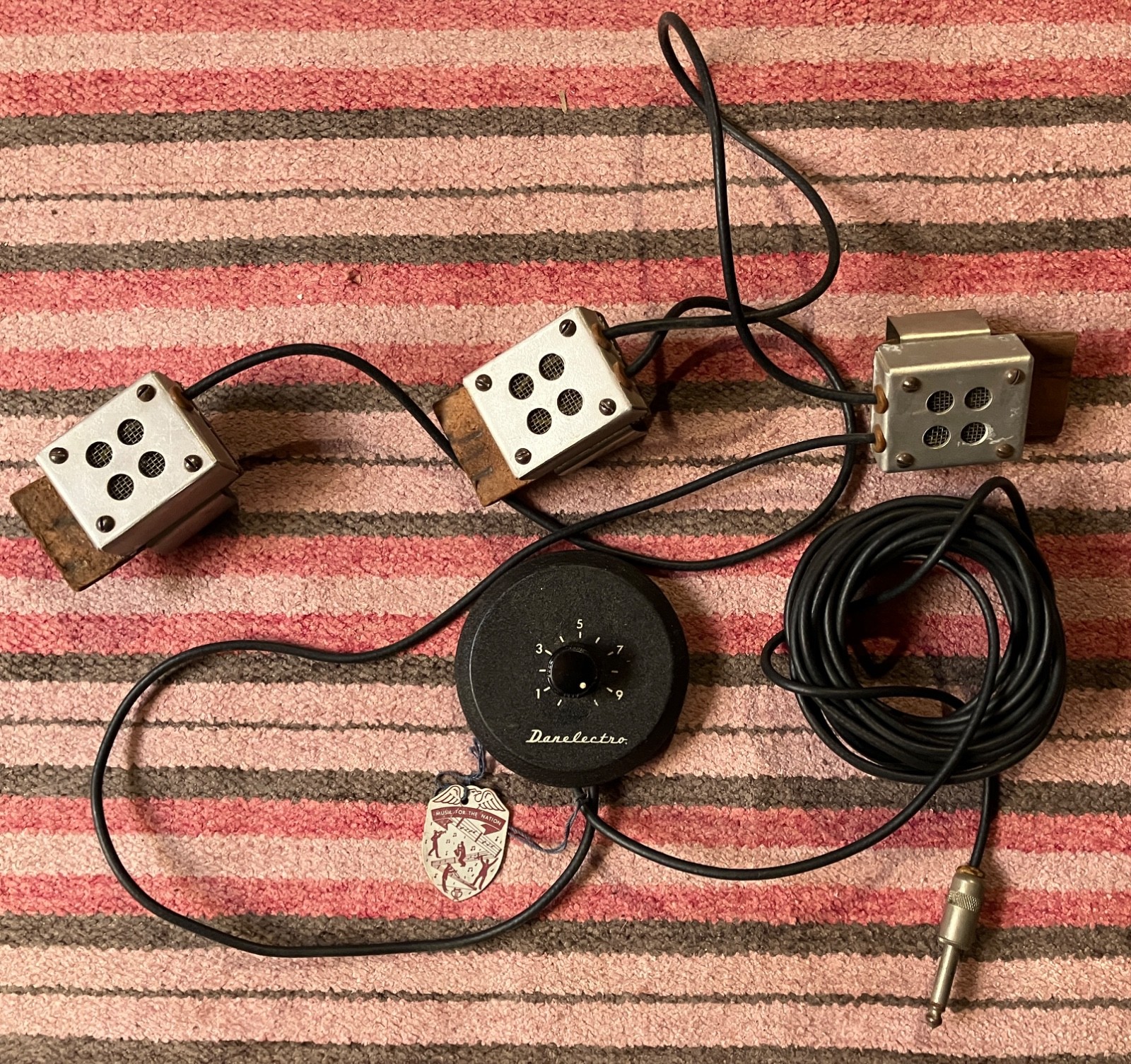 Vintage Super Rare Danelectro Piano Microphone Pickup System USA