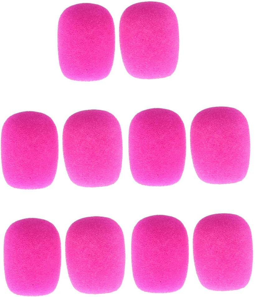 10Pcs Lapel Headset Microphone Windscreens Foam Microphone Covers, Mini Size, Fu