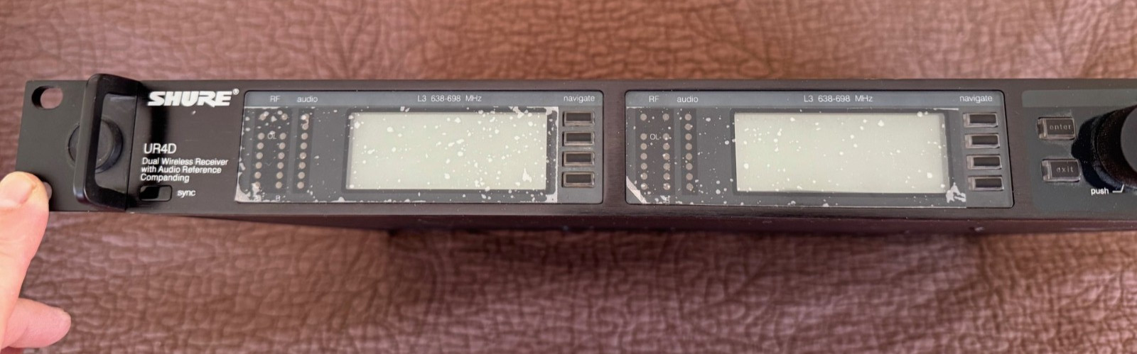 Shure UR4D L3 Dual Wireless Receiver L3 Rare 638-698 MHz